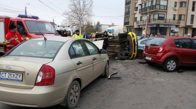 accident rutier grav in constanta doua persoane au ramas incarcerate
