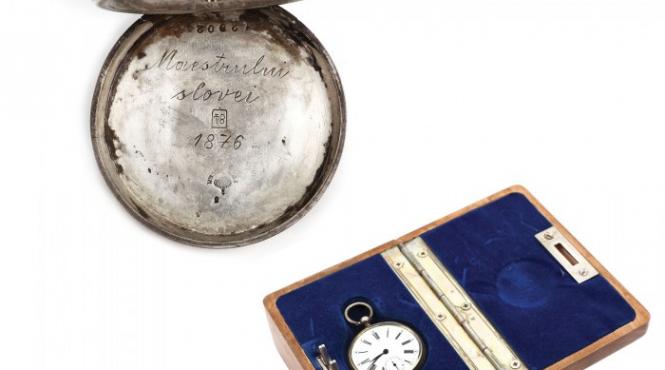 ceasul de buzunat al lui mihai eminescu vandut la licitatie la ce pret a fost achizitionat