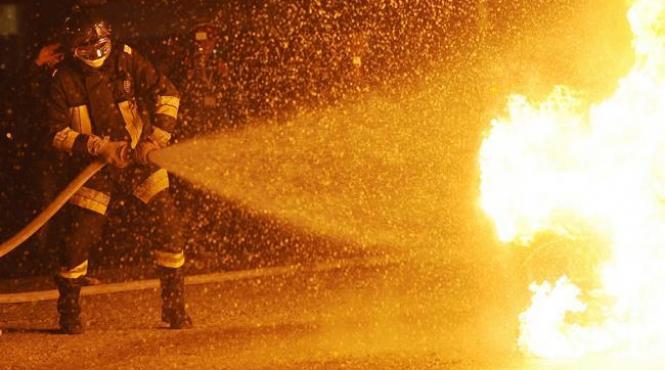 panou publicitar al muzeului judetean incendiat in centrul zalaului