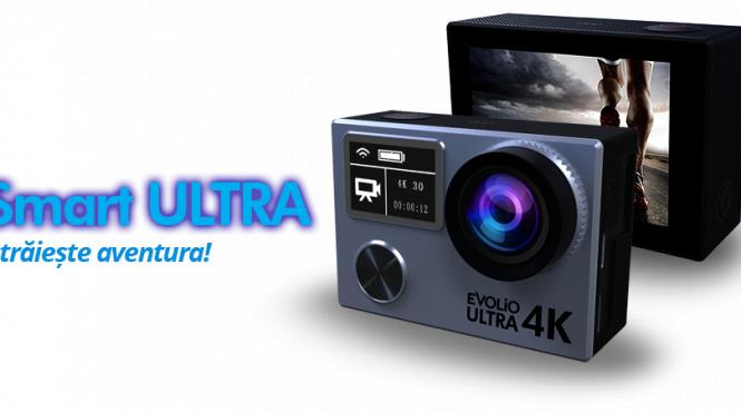 p evolio ismart ultra o camera video de actiune ce filmeaza la calitate 4k profesional