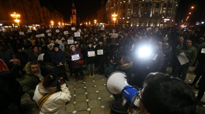aproximativ 1 000 de timisoreni au protestat impotriva proiectului de ordonanta privind gratierea