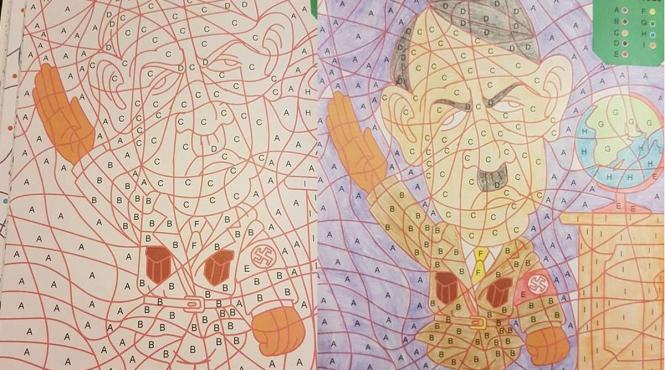 o carte de colorat cu adolf hitler retrasa din magazile