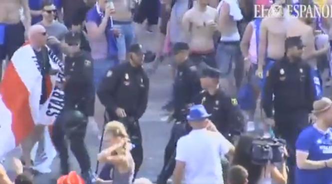 video suporterii leicester city s au dezlantuit in centrul madridului