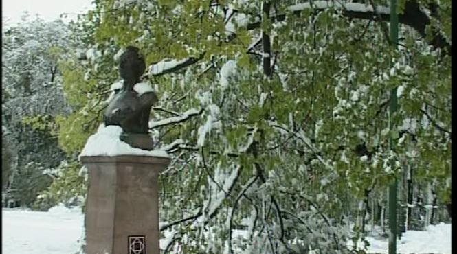 zapada in aprilie crengi rupte din teiul lui eminescu