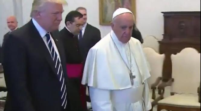 video intalnire cordiala intre papa francisc si donald trump la vatican