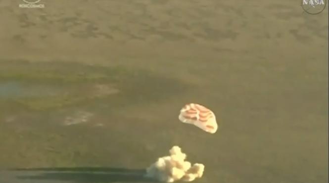 astronautul francez si colegul sau rus s au intors cu bine pe pamant