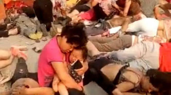 video explozie devastatoare in fata unei gradinite din china