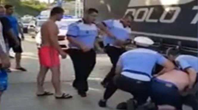 un sofer de tir incatusat de politistii locali din pitesti