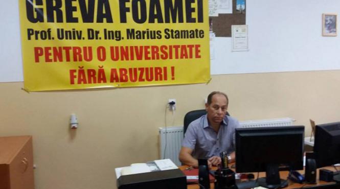 primul profesor universitar in greva foamei