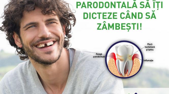 p pentru o dantura sanatoasa trateaza la timp boala parodontala la clinica dr leahu