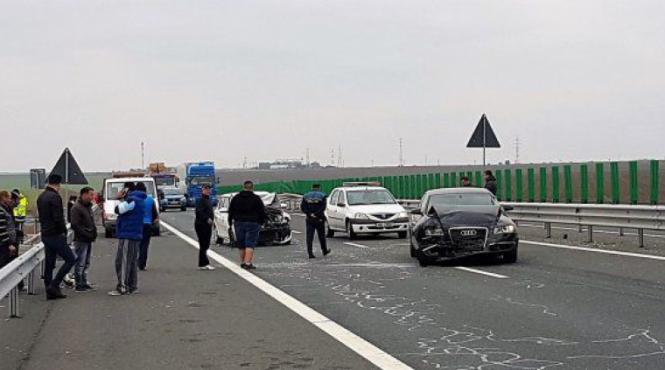 carambol pe autostrada soarelui din cauza unui accident rutier