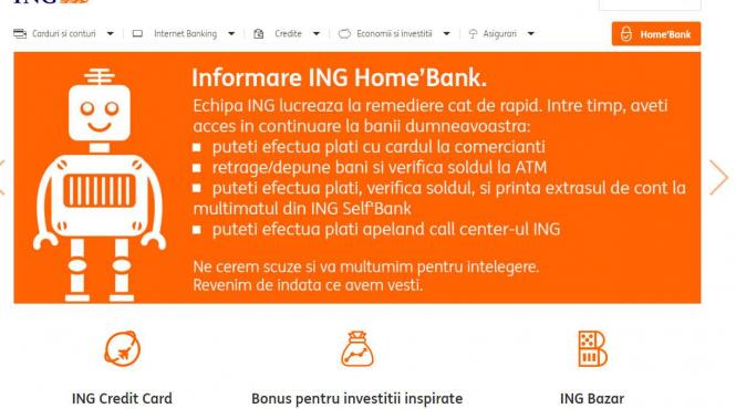 ing are probleme cu serviciul de internet banking home bank