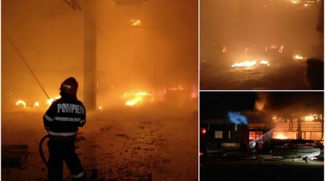 prapad la tulcea incendiu devastator la regia de transport public 14 autobuze in flacari