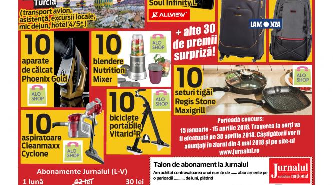 un concurs de nota 10 peste 100 de premii puse la bataie de jurnalul o excursie in cappadocia telefoane inteligente trolere fiare de calcat blendere tigai profesionale biciclete aspiratoare