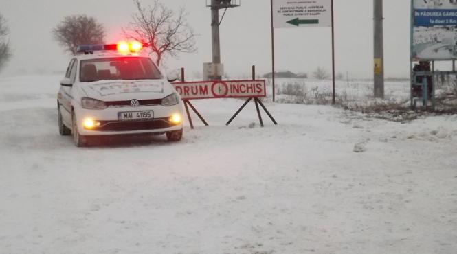 circulatia rutiera pe dn22a intre cataloi si harsova a fost inchisa din cauza viscolului