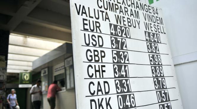 nou minim istoric al leului fata de euro