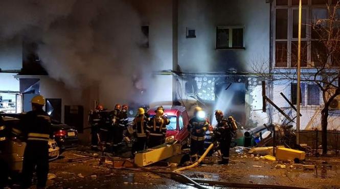 explozie in bucuresti pe bulevardul gheorghe sincai