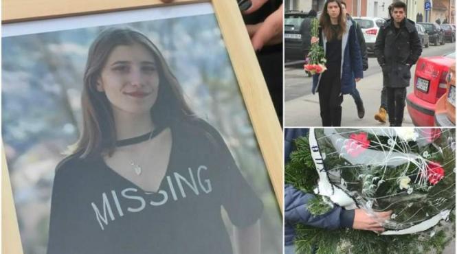 coroane cu flori si lumanari pentru ioana buliga adolescenta de 18 ani ucisa de propriul tata