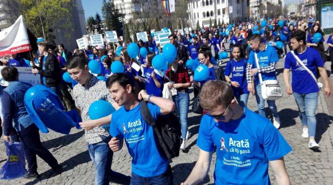 ziua mondiala de constientizare a autismului marcata luni printr un mars