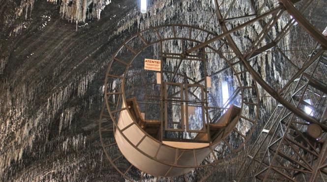 4 turisti blocati in roata mare din salina turda