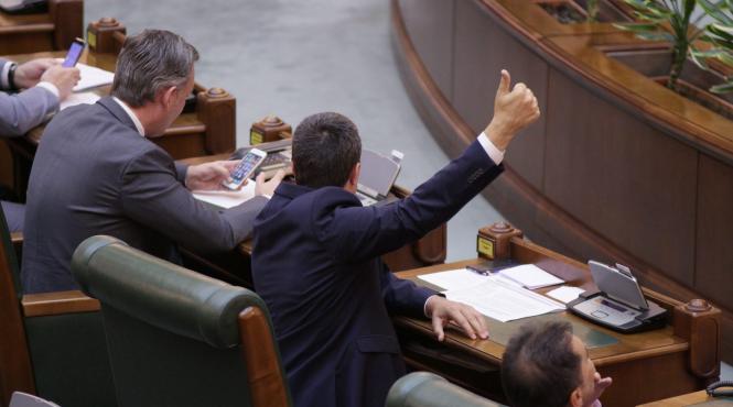 senatul voteaza in unanimitate cu sebastian ghita