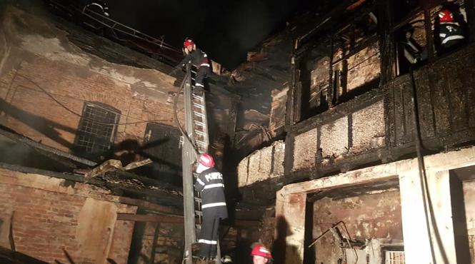 incendiu la o casa din centrul vechi al craiovei