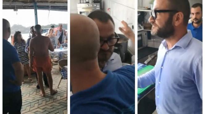 control cu bataie si scandal pe terasa zorba din neptun