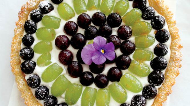 un deliciu tarta cu struguri