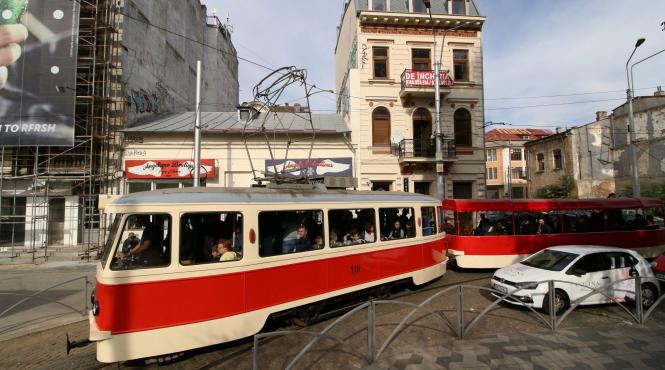 parada tramvaielor de epoca in capitala