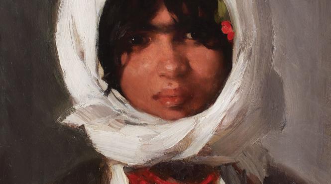 lucrarea tarancuta cu basma alba de nicolae grigorescu adjudecata la suma record de 350 000 euro