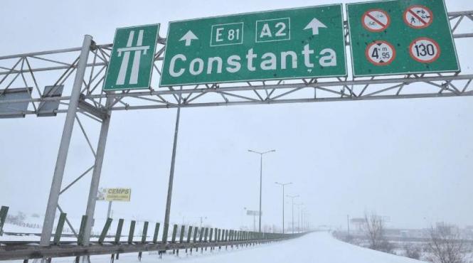 circulatie ingreunata pe autostrada soarelui din cauza ninsorii viscolite