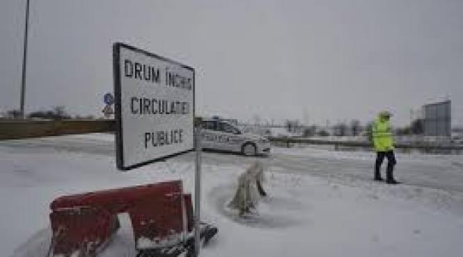 din cauza poleiului a fost inchisa circulatia rutiera pe dn2b buzau braila