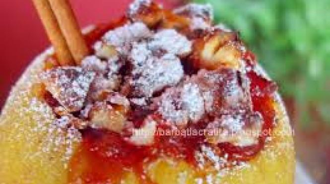 reteta zilei mere coapte cu nuca