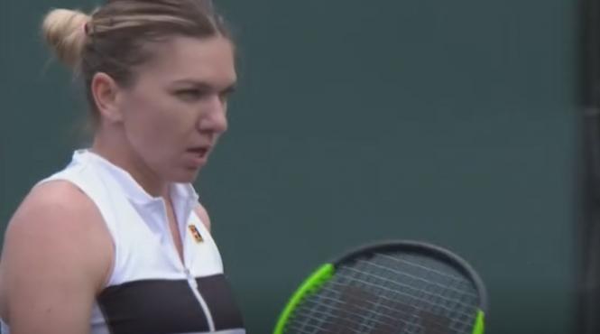 simona halep s a calificat in optimi la indian wells meciul a fost foarte disputat