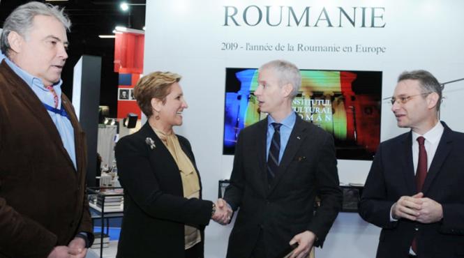 prima zi la livre paris 2019 ministrul francez al culturii a vizitat standul icr este un mare succes