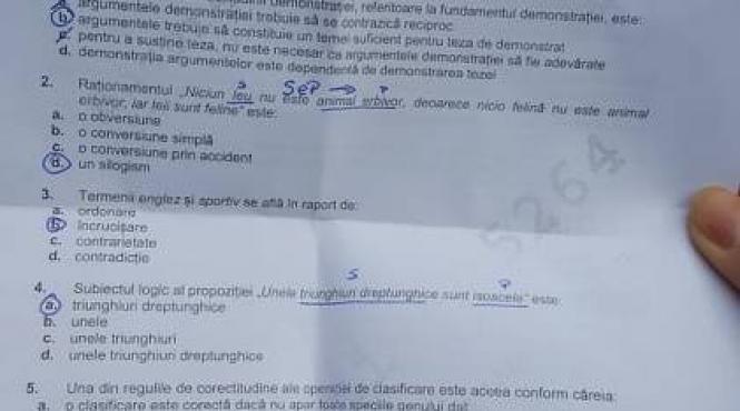 subiectele la proba logica de la simularea bacalaureatului 2019