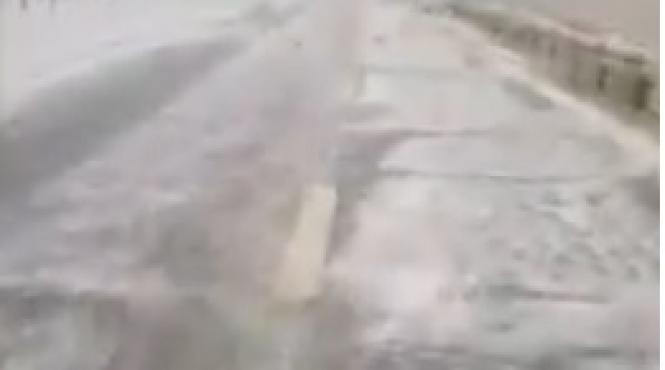 imagini teribile pe autostrada soarelui circulatie dificila din cauza unei furtuni cu grindina