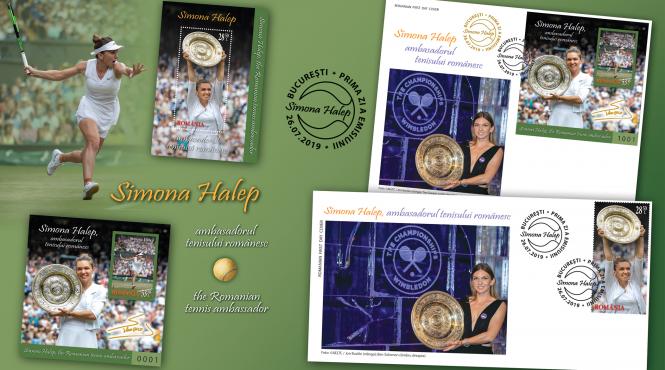 simona halep va avea un timbru postal
