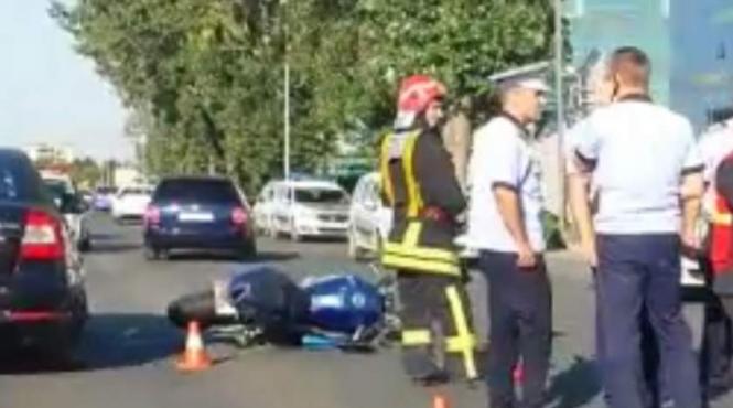 motociclist accidentat de un autoturism pe dn15b