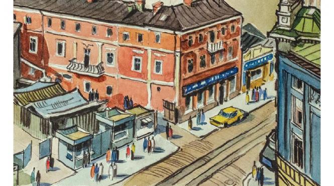 vernisajul expozitiei curiozitati arhitectonice bucurestene gheorghe leahu expune acuarela la muzeul dr nicolae minovici