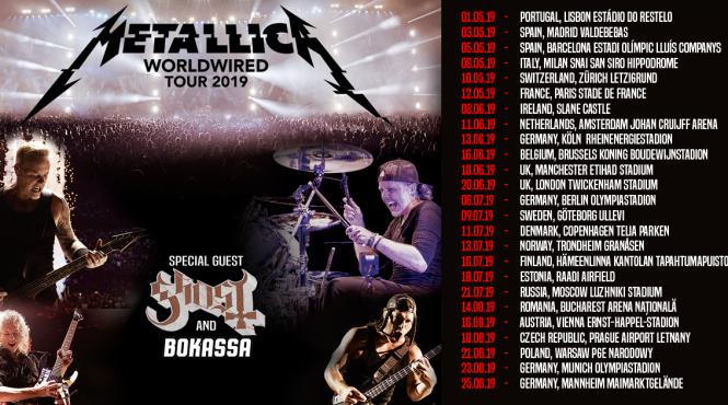 metallica isi amana turneul mondial