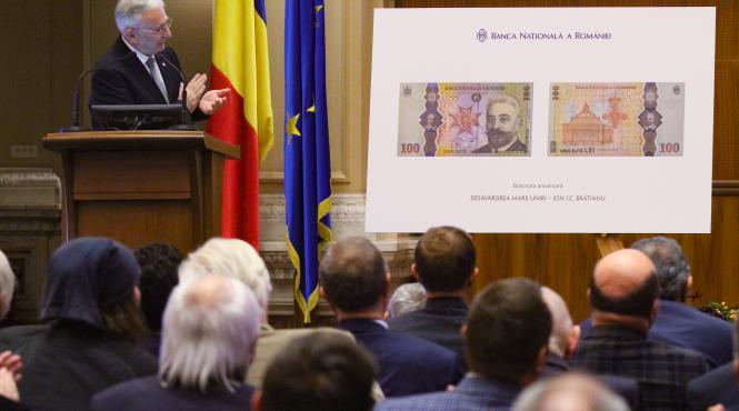 isarescu bnr emite o bancnota aniversara dedicata lui ionel i c bratianu pentru a i pastra vie memoria