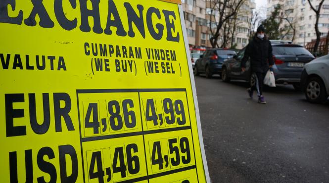 euro sare puternic la casele de schimb