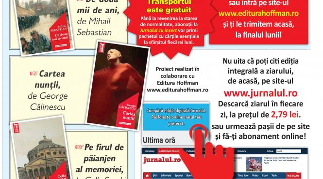 jurnalul iti ofera patru carti pe care nu trebuie sa le ratezi