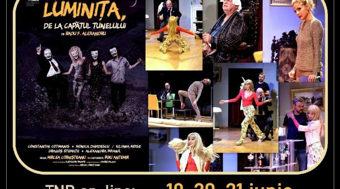 ultima saptamana de prezenta on line a tnb incepe cu comemorarea lui eminescu si se incheie cu spectacolul luminita de la capatul tunelului