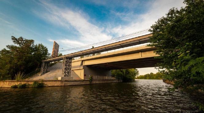 galerie foto lucrarile de consolidare a podului straulesti au fost finalizate