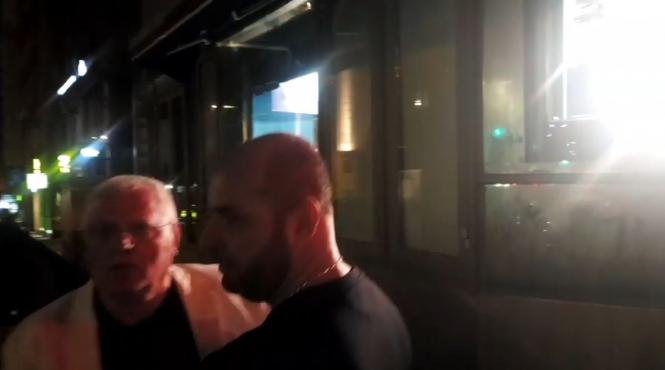 video scandal monstru pe calea victoriei protestatarul marian ceausescu si dumitru dragomir la un pas de bataie