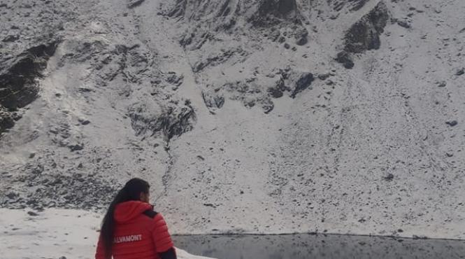 prima zapada din muntii fagarasi la balea lac