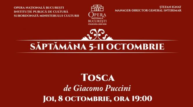 opera nationala bucuresti deschide stagiunea 2020 2021 cu spectacolul tosca