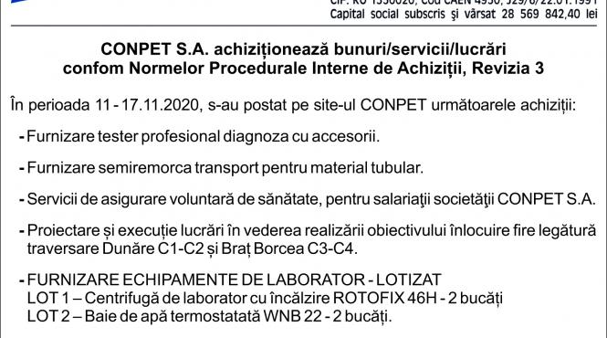 conpet s a achizitioneaza bunuri servicii lucrari